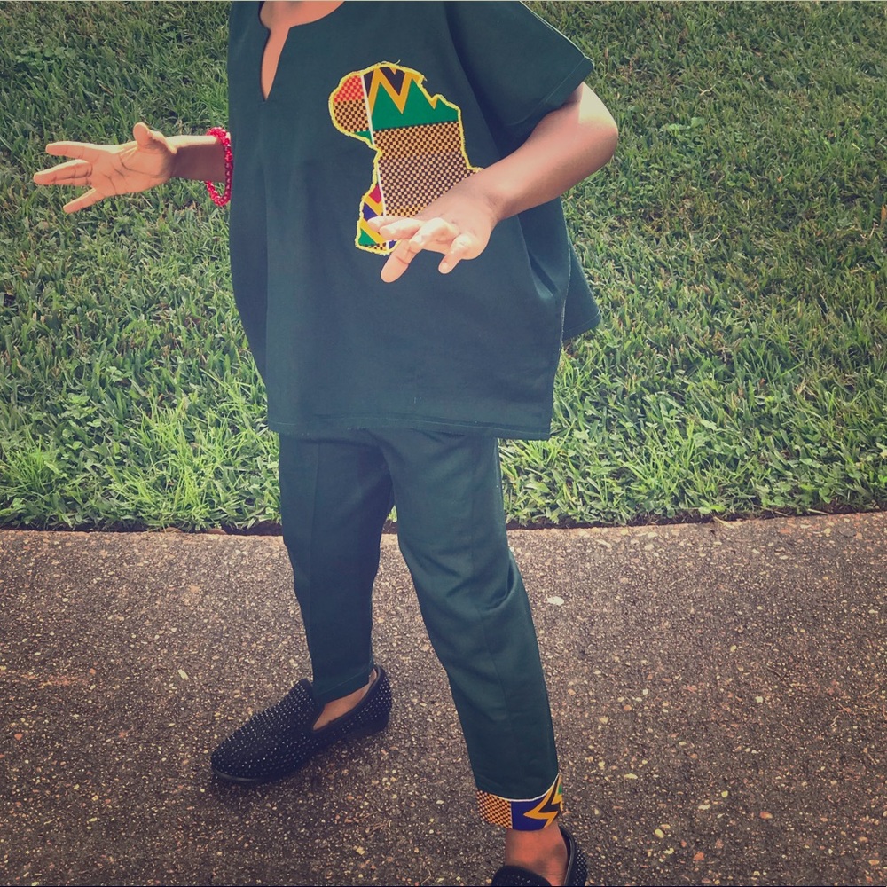 Custom boy’s set repping Africa.
